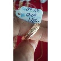 ราคา แหวนนอกทองแท้9k ทรงปอกมีดตัดลายรอบวง ขนาด54-55หน้ากว้าง5มิล (28023320206)