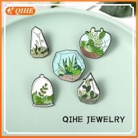 ราคา Potted Plant Enamel Pins Terrarium Cactus Aloe Brooches Bag Clothes Lapel Pin Green Plant Badge Jewelry Gift for Friend (7296094275)