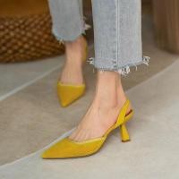 ราคา ✨รองเท้าส้นสูง ทรงหัวแหลมเปิดส้น ​ใส่สวยคู่เดียจบทั้งใส่เที่ยว/ใส่ทำงานค่ะ (22662811615)