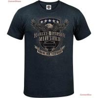 ราคา ปกติ✨new เสื้อยืดลำลอง Harley-Davidson Military - Men's T-Shirt - Overseas Tour Veterans Support Sports T-shirt (28218612220)