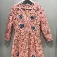 ราคา Used once ! Dressลูกไม้สีชมพู (1044776989)