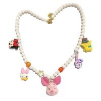 ราคา แฟชั่นที่มีสีสันลูกอมโซ่อะคริลิหมูสีชมพูลูกหมูเสือดาวสีชมพูสร้อยคอสั้นสร้อยคอ (26054931875)