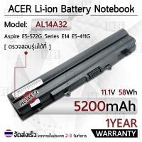 ราคา รับประกัน 1 ปี - แบตเตอรี่ โน้ตบุ๊ค แล็ปท็อป ACER AL14A32 5200mAh Battery Aspire E1-571 E5-571 E5-411 E5-421 E14 E15 (5546989914)