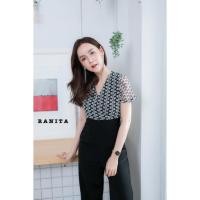 ราคา จั้มสูทขายาว ช่วงบนเป็นผ้าลูกไม้สีทูโทนเนื้อดีคอวี (277845625)