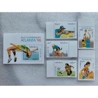 ราคา แสตมป์ลาวชุดกีฬา ปี1996 ครบชุดแสตมป์5ดวง+แผ่นชีท (24570438126)