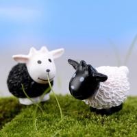 ราคา ตุ๊กตาแพะสีขาวดําขนาดเล็กสําหรับตกแต่งสวน 4 ชิ้น / ชุด (9347026316)