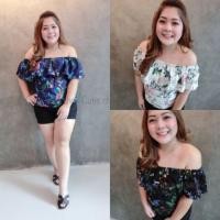 ราคา ชุดคนอ้วน อวบ เสื้อคนอ้วนเปิดไหล่สาวอวบ(เหลือขาว และน้ำเงิน) (178651951)