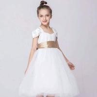 ราคา ชุดราตรีเด็กสีขาว เดรสเด็กผู้หญิง ชุดออกงานเด็ก พร้อมส่ง (2193812481)