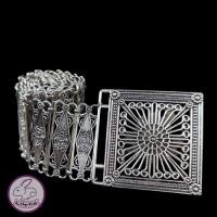 ราคา เข็มขัดลายไทย เส้นใหญ่หนาพิเศา ยาว 40 นิ้ว เข็มขัดเงิน รมดำ (8688357858)