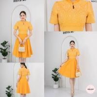 ราคา Newสีเหลืองชุดผ้าไทยอัดงานทั้งชุด#ชุดผ้าไทยสีเหลือง (27704331118)