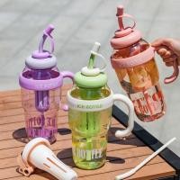 ราคา พร้อมส่ง TH แก้วน้ำพลาสสติก 1200ml แก้วIce-cream (มีกล่อง) แถมหลอดพร้อมที่กรอง มีที่ปิดจุกหลอด กันฝุ่น ความจุขนาดใหญ่ (28473867694)