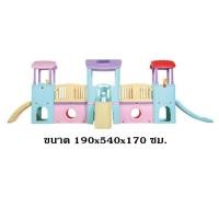 ราคา บ้านป้อมสไลด์สีหวาน3ป้อม,สไลเดอร์พร้อมปีนป่าย2สไลด์ บ้านสไลเดอร์ของเล่น บ้านน้อยสองชั้น กระดานลื่นพลาสติก สินค้าพร้อมส่ง (26523455819)