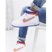 ราคา ♞,♘Nike Air Force 1 High ผ้าใบหุ้มข้อ สีขาว/กรม/ดำ แท้% (24577437377)