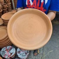 ราคา จานรองดินเผา 12 นิ้ว แมวนอน รองกระถางต้นไม้ (16633068616)