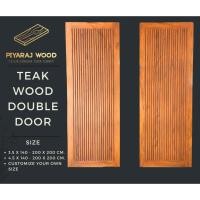 ราคา Piyaraj Wood- ประตูไม้สัก พร้อมทำสี สามารถเลือกเฉดสีได้ตามความต้องการ - รับผลิตทุกขนาดตามความต้องการ (29506192005)