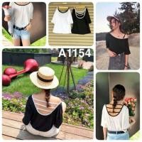 ราคา เสื้อยืดผ้าเรย่อน เสื้อโชว์หลัง (1402911024)