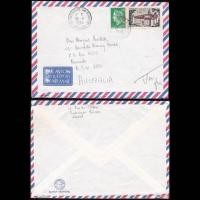 ราคา ซองฝรั่งเศสส่งจริงไปออสเตรเลีย ติดแสตมป์ 2 ดวงประทับตราปี1974 (7435834435)