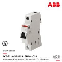ราคา ABB - SH201-C25 - ลูกย่อยเซอร์กิตเบรกเกอร์ 25 แอมป์ 1 โพล 6kA, ABB System M Pro 25A MCB 1P, Breaking Capacity 6 kA (10331550218)