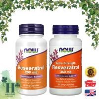 ราคา NOW Foods Extra Strength Resveratrol 50 mg / 200 mg / 350 mg 60 Veg Capsules (23864923538)
