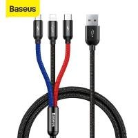 ราคา Baseus 3 in 1 สายเคเบิล Micro USB Type C สำหรับโทรศัพท์มือถือ (2030843938)