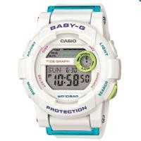 ราคา CASIO Baby-G นาฬิกาข้อมือผู้หญิง สีขาว สายเรซิ่น รุ่น BGD-180FB-7 (63177638)