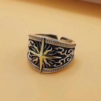 ราคา 925 เงินสเตอร์ลิง Seiko ยุโรปและอเมริกาบุคลิกภาพข้ามแหวน Starburst Retro Bright Unisex เปิดแหวน (23536966278)