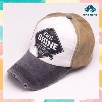 ราคา หมวกวินเทจ หมวกแก๊ปเท่ๆ สกรีนลาย SHINE กันแดด สีทูโทน ผ้าฝ้ายฟอก แต่งขาดเซอร์ๆ เบาสบาย ใส่ได้ทั้งชายและหญิง (26705232860)