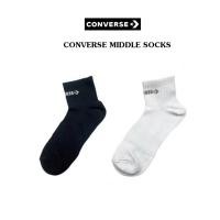 ราคา [ลด30% เก็บโค้ด 2509FASHDD] CONVERSE Middle Socks ถุงเท้า คอนเวิร์ส แท้ (25637362199)