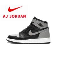 ราคา Jordan Air Jordan 1 Retro High Shadow 2018 High Top Basketball Shoe GS Black Grey (25307793264)