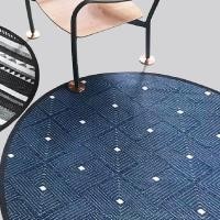 ราคา PDM เสื่อกลมอเนกประสงค์ ลาย Ease (Round) Indigo-White 120x120 cm. (6117265790)