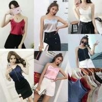 ราคา สายเดี่ยวคอวี สายโซ่ ผ้าซาติน สีพื้น (1196200231)