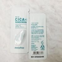 ราคา Innisfree True Mild Cica Mineral Tone-Up Sunscreen SPF50+ PA+++ ขนาดทดลอง 1ml. (22833192531)