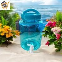 ราคา ถังน้ำคูลเลอร์ มีก๊อก สีฟ้าน้ำทะเล ปากกว้าง เกรดเอ 5ลิตร (29162541986)
