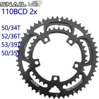 ราคา จานหน้าจักรยาน ทรงกลม ทรงวงรี 110bcd 2x 50t 35t 34t 52t 36t 53t 39t sram สีแดง s350 (14251002665)