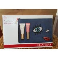 ราคา SALE!!! Clarins เซ็ตของขวัญ 3 ชิ้น กระเป๋ายีนส์ Primer และ Lip Perfector (2319349575)