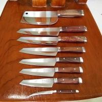 ราคา มีดชุดทำครัว 8 เล่ม ใบมีดสแตนเลสยาวถึงด้าม อรัญญิกแท้ แข็งแรงทนทาน งานhandmade (18341690617)