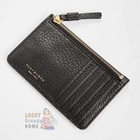 ราคา Tory BURCH กระเป๋าสตางค์ กระเป๋าใส่บัตร มีซิปด้านบน สีดํา ของแท้ (22289723357)