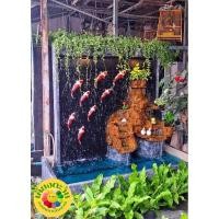 ราคา ม่านน้ำตกหินกาบแมทหินธรรมชาติแถมฟรีไฟสปอร์ตไลฟ์ตกแต่งต้นไม้ (25083480957)