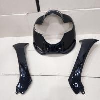 ราคา ฝาครอบไฟหน้า + บังลมหน้าด้านซ้าย + บังลมหน้าด้านขวา ปี2017 -2019 scoopy i สีดำ (24315747587)