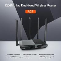 ราคา Tenda AC7 AC1200 เราเตอร์ 6dBi 5 เสาอากาศ Wifi Repeater 2.4Ghz 5GHz Dual Band รองรับ Windows10 Mac (10198627951)