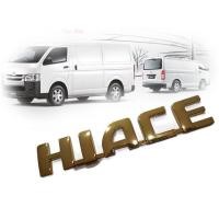 ราคา Logo Hiace สีทอง แปะท้าย รถตู้ Toyota Hiace (7425569818)