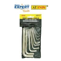 ราคา AT INDY กุญแจหกเหลี่ยม ชุด 10 ตัว ขนาด 1.5, 2, 2.5, 3, 3.5, 4, 5, 6, 8, 10 มม. รุ่น A84 | ประแจหกเหลี่ยม (19580253432)