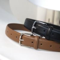 ราคา หนังแท้❤️แบรนด์LULU❤️ RL-530 เข็มขัดหนังแท้ หัวเข็มขัดสีเงิน หุ้มหนังทั้งเส้น (25489161720)