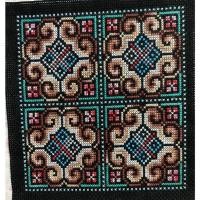 ราคา ผ้าปักชาวเขา handmade ลายสาม แบบ 4 ดอก ขนาด 16*18 cm (22919635774)