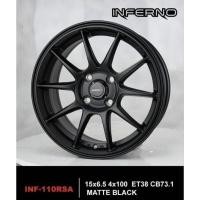 ราคา ล้อแม็ก ขอบ15 ขอบ15 กว้าง6.5" 4รู100 ET38 CB73.1 สี MATTE BLACK รุ่น110RSA (1ชุด=4วง) (25376977835)