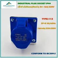 ราคา TYPE:113 POWER PLUG,INDUSTRIAL PLUG SOCKETเพาเวอร์ปลั๊ก ปลั๊กตัวเมียติดลอย(ติดผนัง) 2P+E 16A 220V IP44 สินค้าพร้อมส่ง (5865495663)