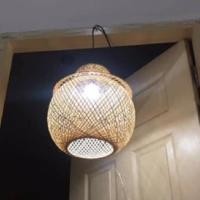 ราคา โคมไฟ ไม้ไผ่สาน โคมไฟไม้ไผ่สาน ขนาด 12"*14 นิ้ว งาน handmade เกรด A (4035851149)