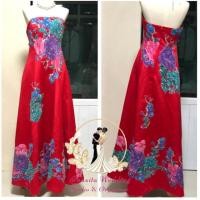 ราคา ชุดราตรี/ชุดถ่ายพรีเวดดิ้ง/ชุดออกงาน มือสองสภาพดี สีแดง (2851743353)