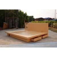 ราคา เตียงนอนไม้สักขนาด3.5,5,6ฟุต สไตล์ญี่ปุ่น พร้อมลิ้นชักเก็บของ (25626340556)