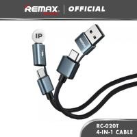 ราคา Remax RC-020t Aurora LED 2 In 1 ชาร์จเร็วและสายเคเบิลข้อมูล Micro USB [เข้ากันได้กับ iPhone] (25816187062)